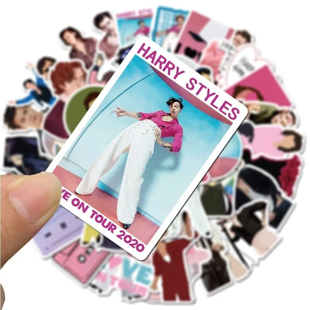 Pegatinas impermeables para teléfono móvil, 10/50 Uds., Harry Styles, Singer británico, One Directio, Edward, maleta para portátil, casco de copa de agua