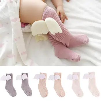 

Baby socks Newborn Baby Socks Kids Toddler Girls Ruffles Soft Knee High Leg Warmer Angel Socks For Newborn Baby Girls long Socks