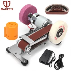 Amoladora angular portátil, Mini lijadora eléctrica de correa, pulidora de bricolaje, máquina de corte, afilador de bordes, juegos de herramientas de bricolaje para el hogar