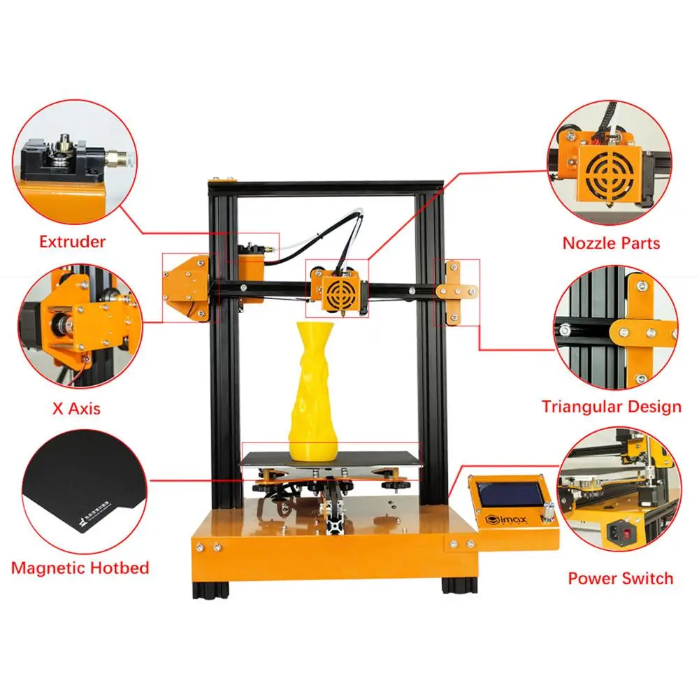 SIMAX3D Mi M200 промышленный 3D принтер DIY настольный Высокоточный fdm большой размер 3d