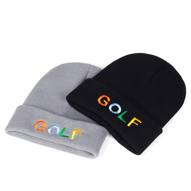 Новая шерстяная шляпа с вышивкой для гольфа, модная новая ветрозащитная теплая шапка для улицы, осенняя и зимняя шерстяная шапка унисекс, дикие шапки