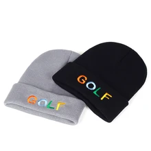 Новая шерстяная шляпа с вышивкой для гольфа, модная новая ветрозащитная теплая шапка для улицы, осенняя и зимняя шерстяная шапка унисекс, дикие шапки