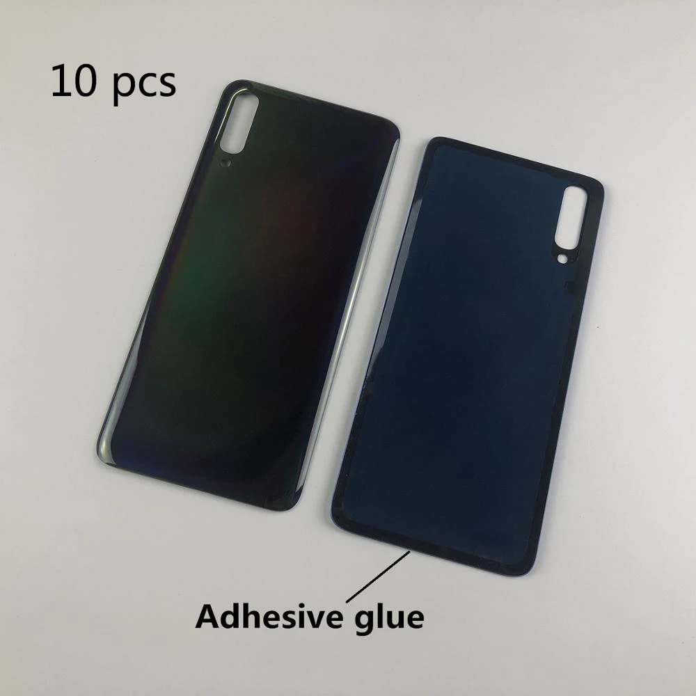 

10 шт. для Samsung Galaxy A70 2019 A705 SM-A705F A705DS задняя крышка корпуса аккумулятора + клейкая наклейка + логотип