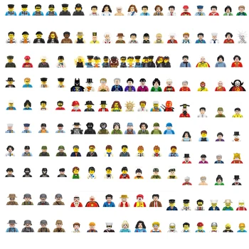 

New Building Blocks Dolls Occupational Characters Cartoon Mini Figures 3D Children DIY Bricks Toys For Children Christmas Gifts