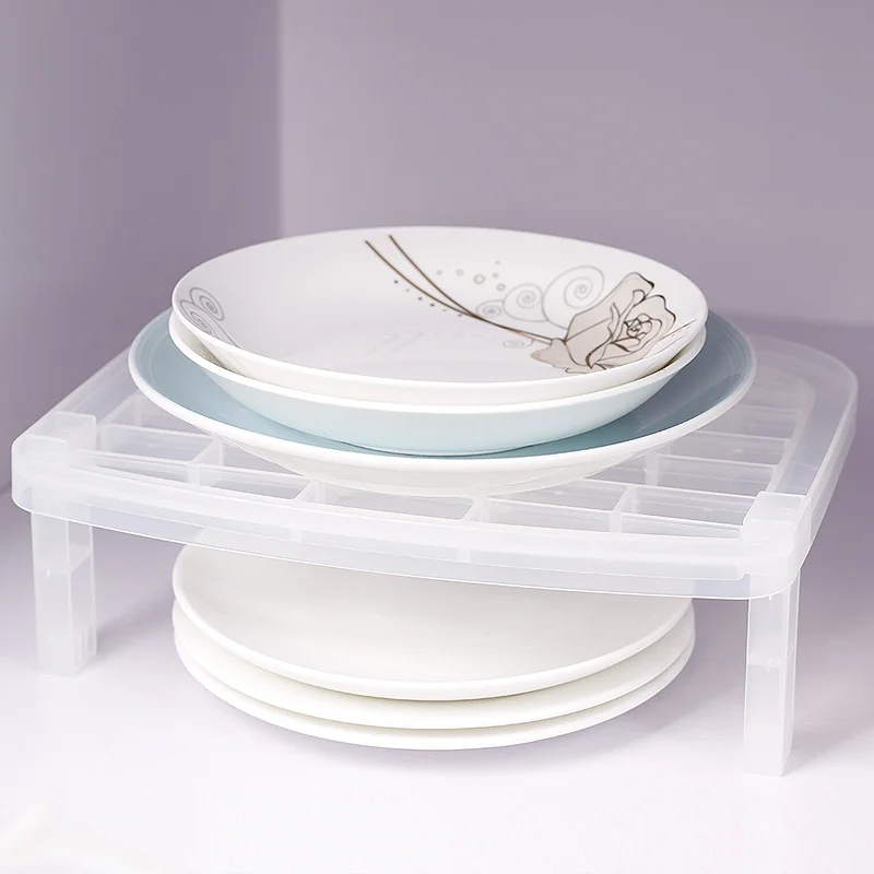 Single Layer Dish Plate Storage Organizer Transparent Antibacterial Vertical Rack Creative Kitchen Frame Space-Saving YHJ121712