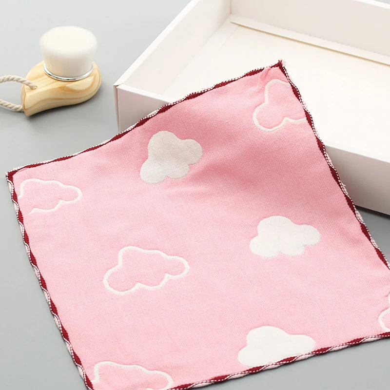 Lace powder cloud Муслиновые носовые платки ткань детское полотенце Новорожденные многоразовые квадраты муслиновые Детские хлопковые марлевые салфетки Мочалка для детей - Цвет: Lace powder cloud