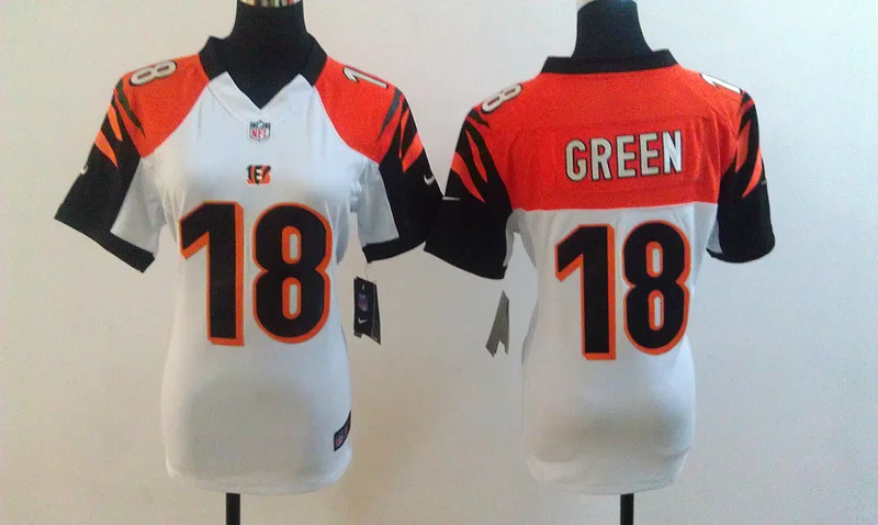 Женщины Леди Все сшитые Цинциннати s#14 Andy Dalton,#18 A.J. Зеленый, 32 Jeremy Хилл#85 Eifert Джерси - Цвет: Розовый