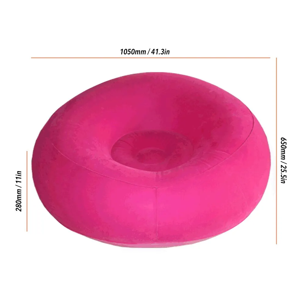 Outdoor Foldable Inflatable Lounger Lazy Bag Air Sofa PVC Lazy Sofa in Living Room Office Removable Bean Bag Pouf for Camping