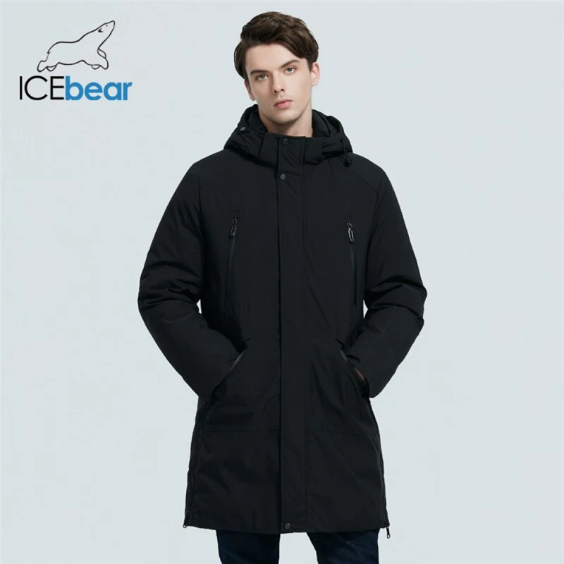 ICEbear 2021 зимние мужские парки повседневная куртка с капюшоном новое зимнее