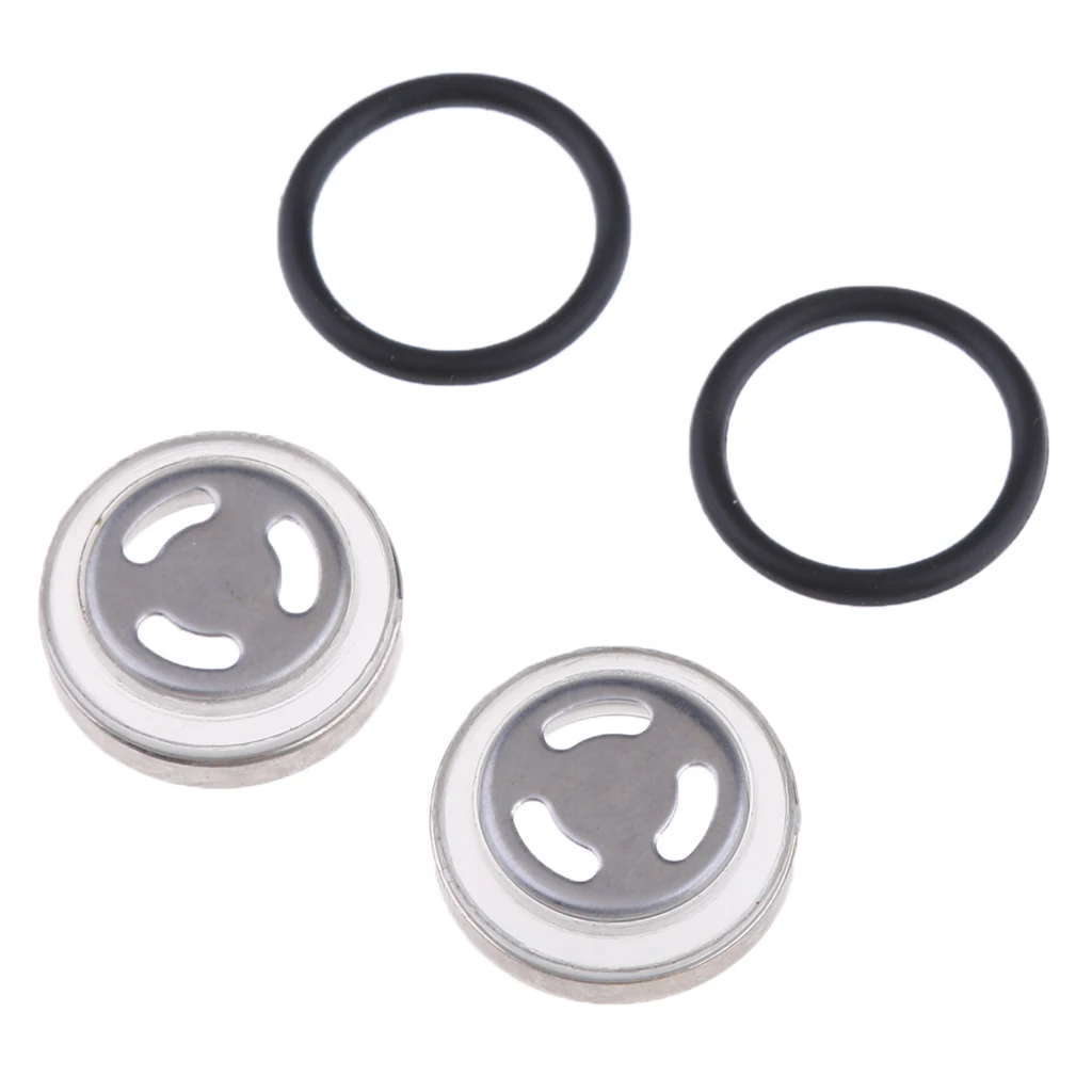4x Motorcycle Metal Sight Oil Sight Glass Seals For Master Cylinder, &Phi;18mm