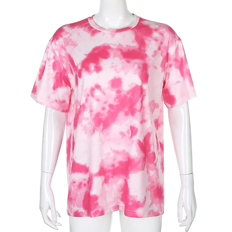 Darlingaga Casual Tie Dye Two Piece Set Women Tracksuit Fashion Summer Top and Biker Shorts Matching Sets Outfits Sportswear New