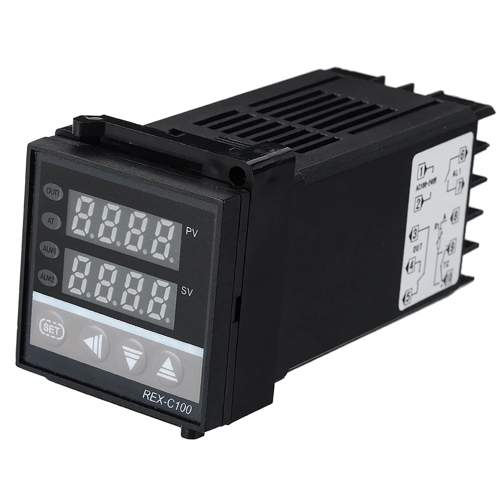 220V двойной PID цифровой регулятор температуры контроллер термопары REX-C100
