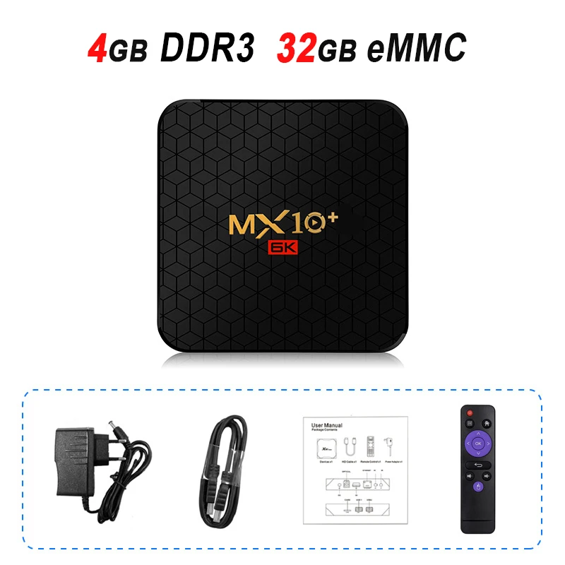 MX10+ H6 Android 9,0 tv Box 4 Гб 64 Гб Smart tv Box 2,4G 5G Dual WiFi 6K BT4.0 3D медиаплеер MX10 Plus телеприставка - Цвет: 4GB 32GB