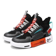 Осенне-зимняя детская повседневная обувь; детская теплая обувь; Детские ботильоны; износостойкие высокие теплые кроссовки