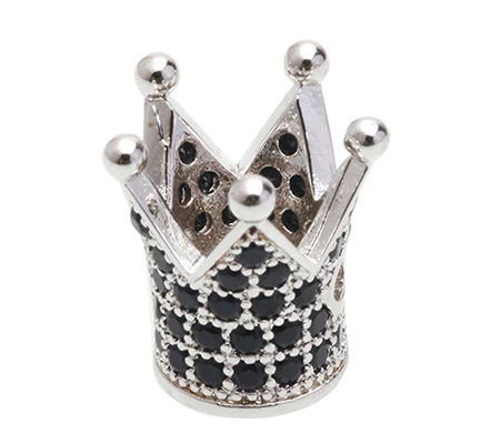 1 шт. микро Pave CZ бусины в виде корон кубическая Корона из циркония бусины разделитель браслета Шарм бисером латунные бусины для изготовления ювелирных изделий - Цвет: Crown Accessories f
