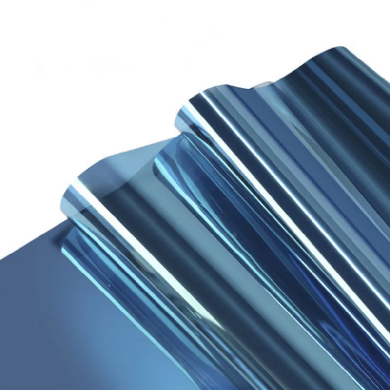 Dark Blue Silver 100 см x 7 м термоуправляемая стеклянная пленка Взрывозащищенная дневная Личная самоклеящаяся пленка для защиты дома и ресторана - Цвет: Dark Blue Silver