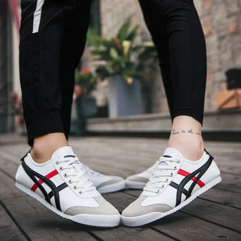 

New Korean couple Onizuka Forrest shoes men's shoes women's shoes trend sports casual running shoes blue black gold tiger shoes