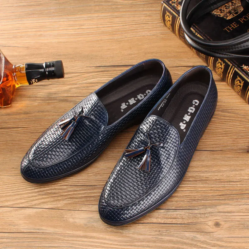 

Men Shoes Oxfords Weave Shoes Comfortable Breathable Leather Business Formal Wear Leather Shoes