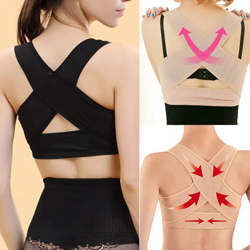 Дышащие Для женщин груди сзади Поддержка ремень Регулируемый Body Shaper