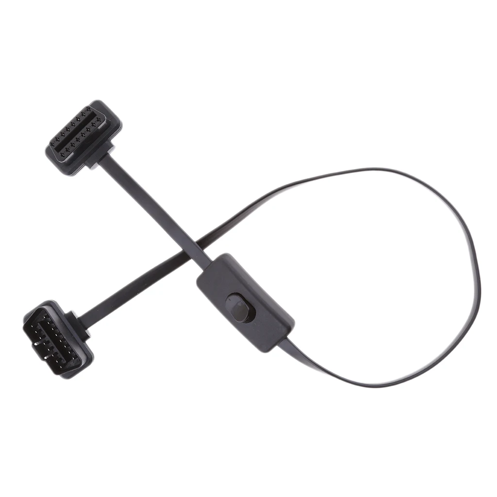 Car OBD2 Cable Extension Connector With Switch Male To Female Car OBD2 Cable Extension Connector With Switch Male To Female