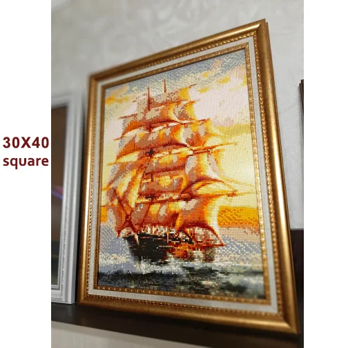 Evershine Diamond Painting Full Drill Square Landscape Sailboat Diamond Embroidery Scenery Cross Stitch Kit Mosaic Bead diamond painting,diamond painting accessories