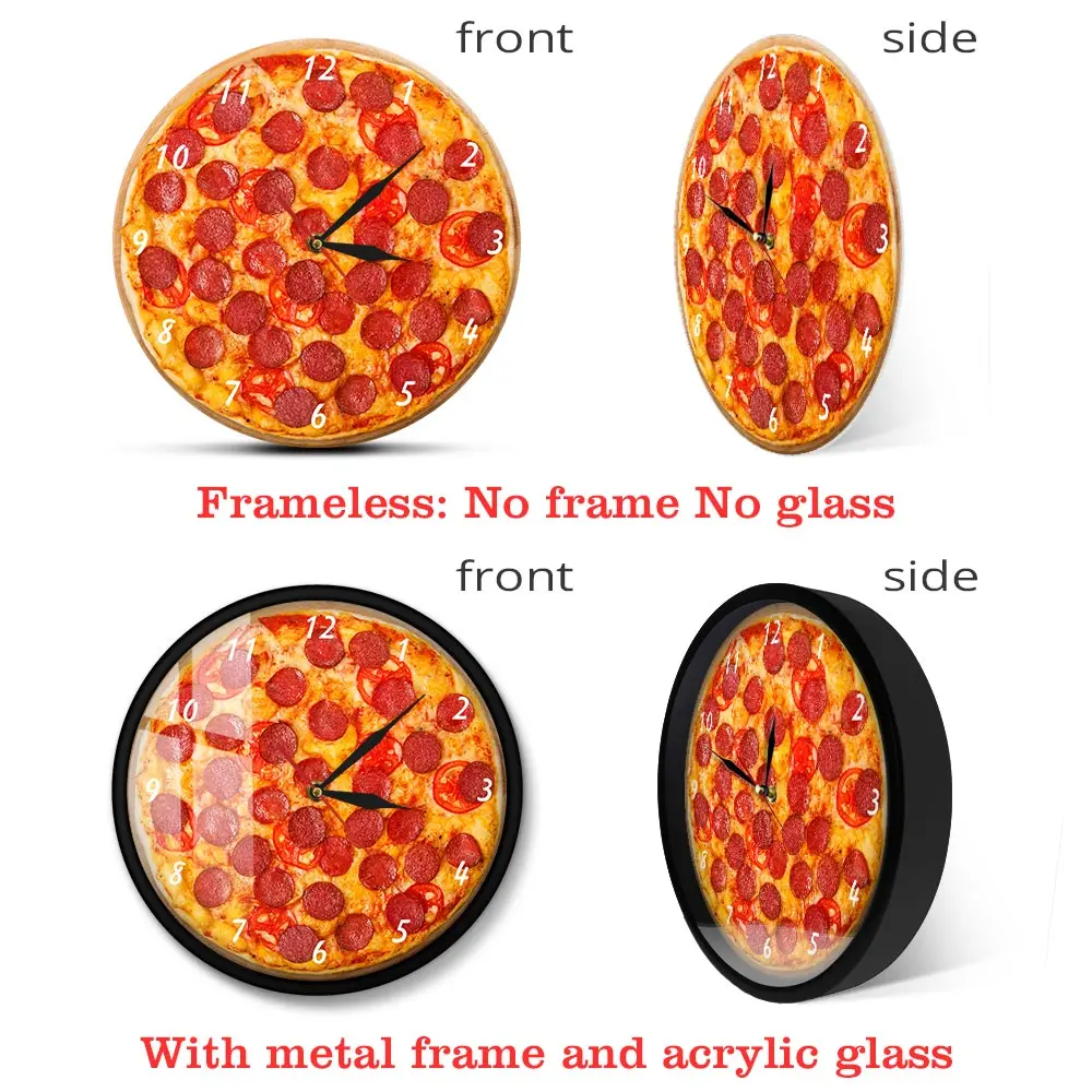 時計 pepperoni Amazon.co.jp: Pepperoni ピザ 壁掛け時計 サイレント カチカチ