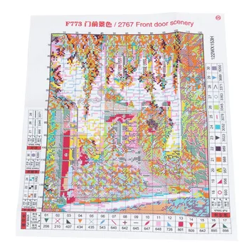 

DIY Handmade Embroidery Cross Stitch Set Embroidery Set 11CT Printing door scenery Grass rattan Cross Stitch 37 * 45cm Home Deco
