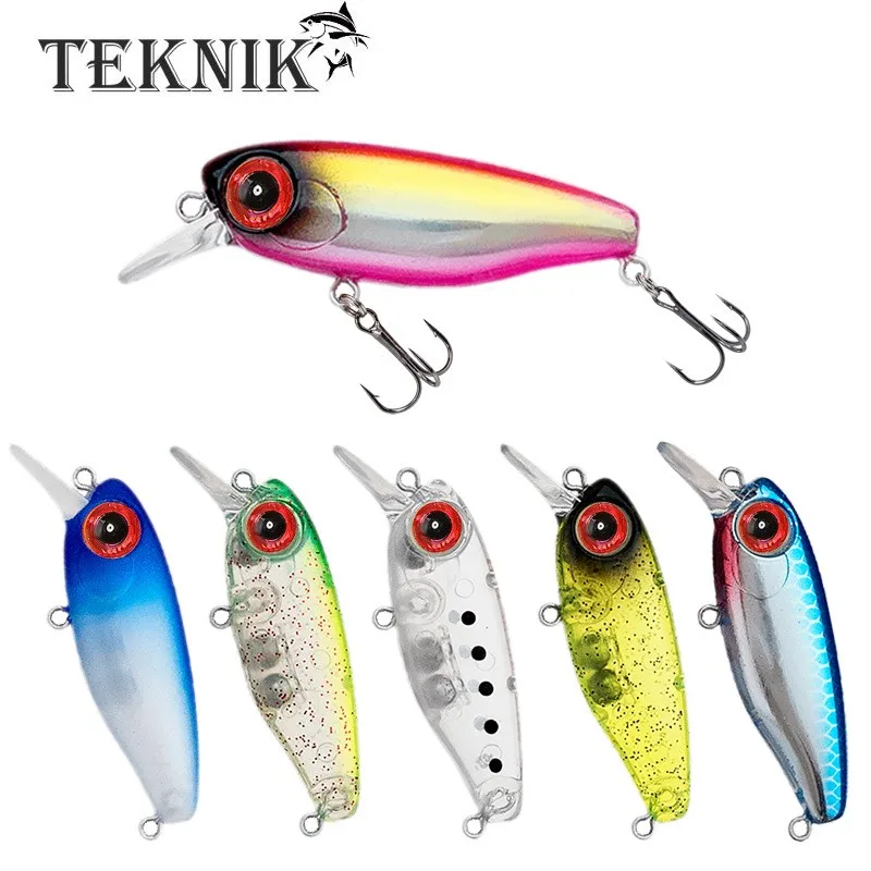 TEKNIK Wobbler Fishing Lure Mini Minnow Lure 38mm 2.7g Japan Fishing Crankbait Micro Swimbait