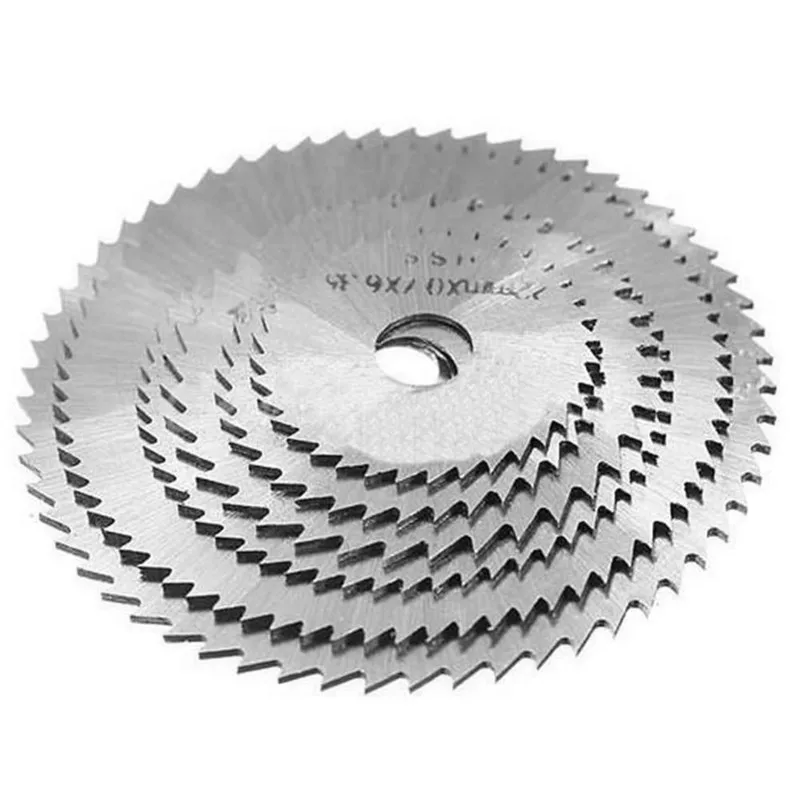 Realmote 6PCS HSS Mini Circular Saw Blade Set Rotary Cutting Tool Blades Discs Mandrel For Dremel Cut Off