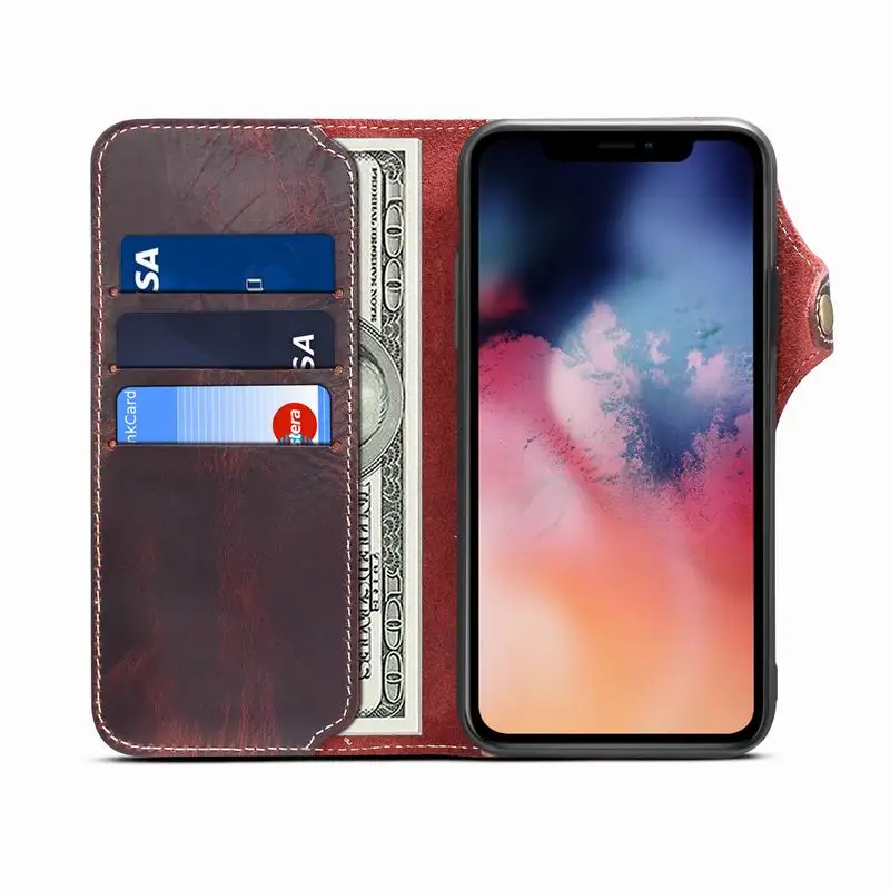 Роскошный чехол из натуральной коровьей кожи для iPhone 6, 6 S, 7, 8 plus, X, 10, XS Max, XR, 11 Pro, Max, чехол, флип-чехол для телефона, ремешок для кошелька, сумка