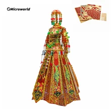 Microworld – Puzzle en métal 3D, vêtements de mariage traditionnels chinois, robe complète, Kits de modèles, jouets, cadeaux pour enfants, bricolage