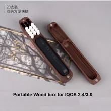 Модная Портативная деревянная коробка для IQOS 2,4 наклейка vape ручка совместима с IQOS 3,0 elctronic портсигар держатель чехол для iqos stick