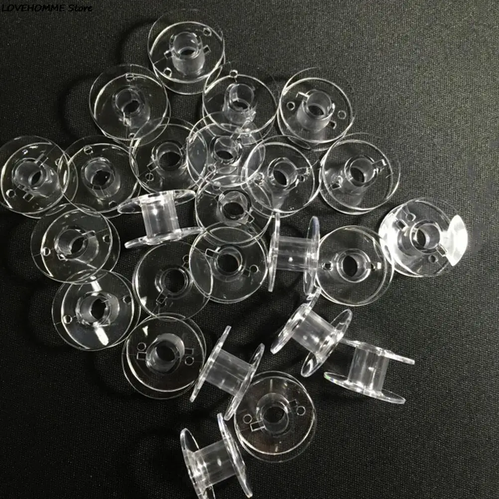 20Ps Di Plastica Trasparente Casa Macchina Da Cucire Filo Vuoto Rocchetti Per Brother Janome Singer Macchine Da Cucire Ago Accessori