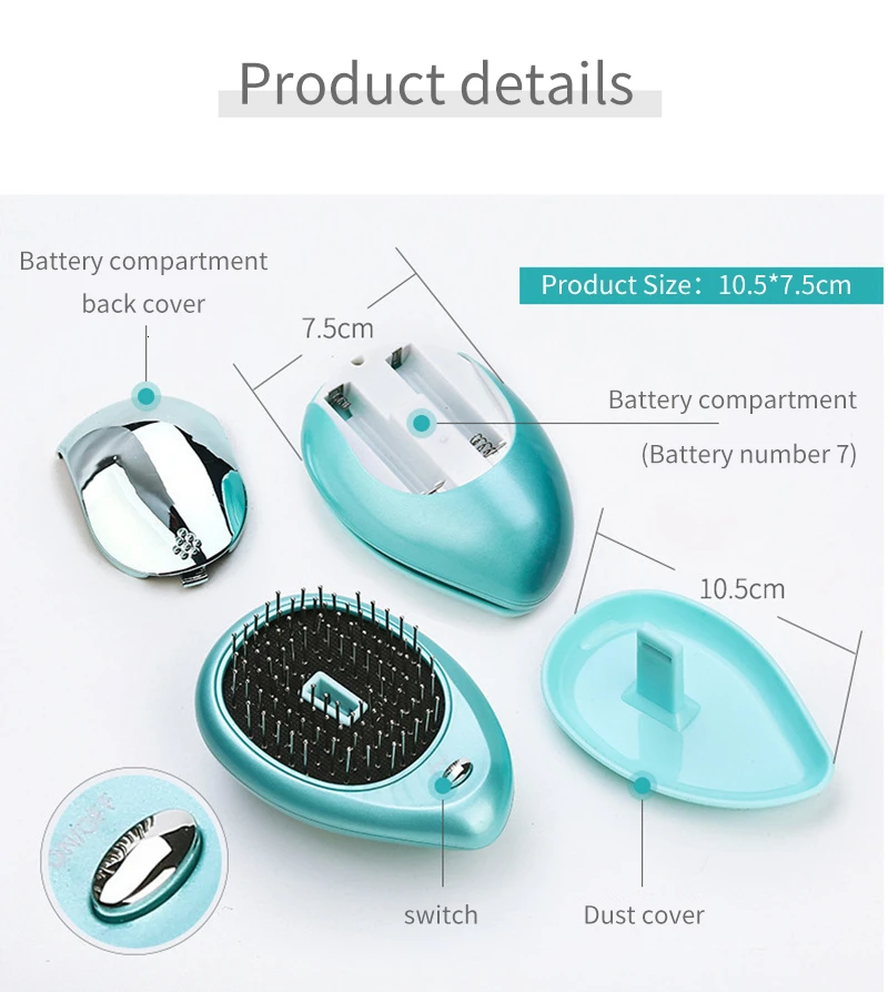 Портативная электрическая Ионная Щетка для волос щетка выпрямления расческа с