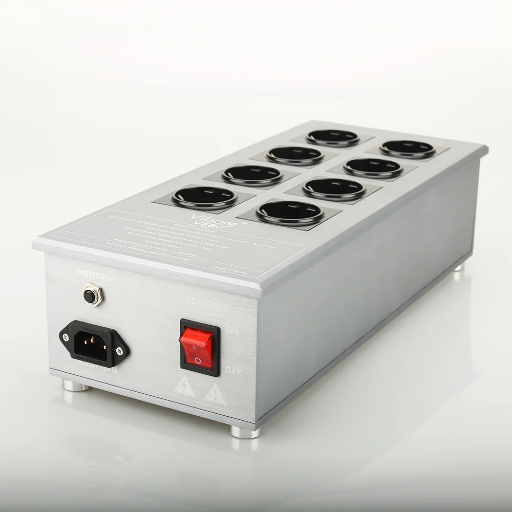 VE80 HiFi мощность фильтр завод Schuko Разъем 8 способов AC мощность кондиционер Audiophile Мощность очиститель с ЕС розетки