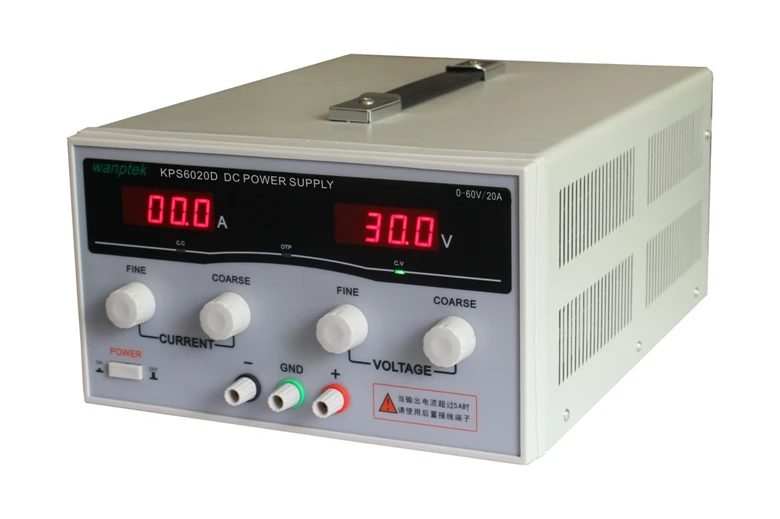 

2 Pcs KPS6020D High precision High Power Adjustable LED Dual Display Switching DC power supply 220V EU 60V/20A 0.1V / 0.1A