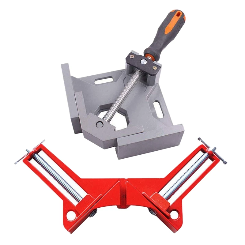 

Woodworking Quick Fixture Welding Right Angle Clip 90 Degree Fixing Clip, 1 Red 90 Degree Right Angle Clamp+1 Single Handle Righ