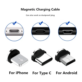 Magnetic Charger Micro USB Cable plug 5