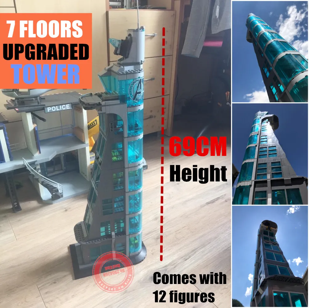 Goede Nieuwe MOC Verbeterde Versie Superhelden Ironman Fit Legoings Marvel Avengers Toren Endgame Bouwsteen Bakstenen Jongen Kid Gift Toy