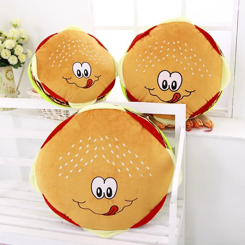 40-60cm Creative Plush Toy Simulation Cartoon Hamburger Pillow Cute Burger Sofa Cushion Home Decoration Doll Child Birthday Gift | Игрушки и