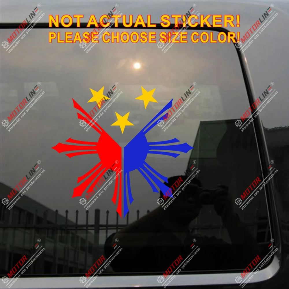 Eightray Sun Stars Flag Of Philippines 3 Colors Decal Sticker Car