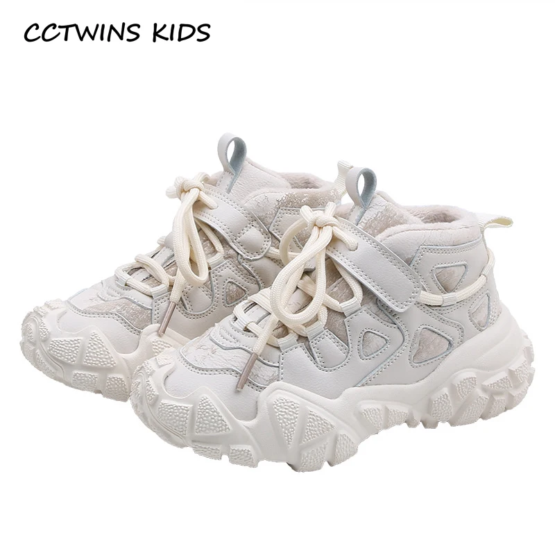 CCTWINS/детская обувь; коллекция года; зимняя модная обувь с мехом для девочек; повседневные Черные кроссовки для мальчиков; спортивные кроссовки для детей; FS3123