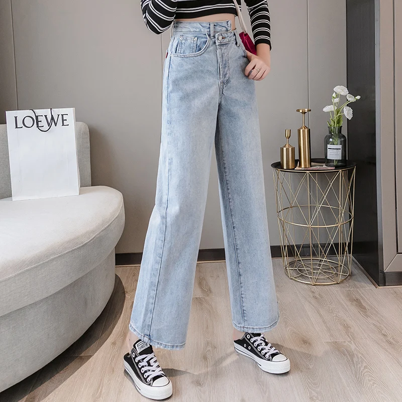 Straight cut wide leg jeans Outlet