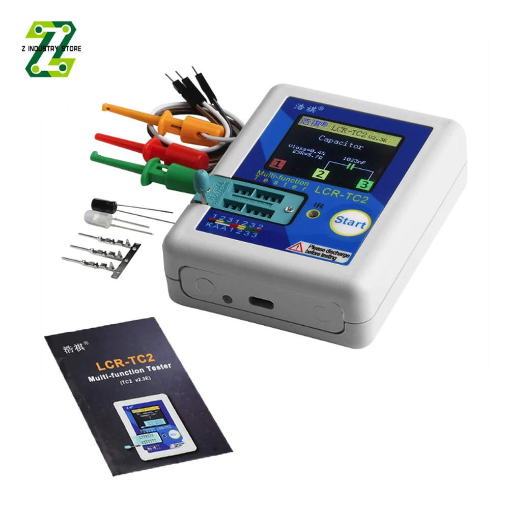 New LCRTC2 Transistor Tester Multimeter For Diode Triode MOS/PNP/NPN Capacitor Resistor