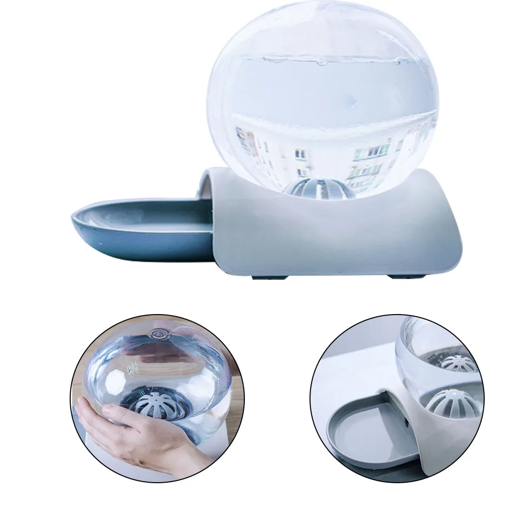 2.8L Automatic Pet Water Dispenser No Wet Mouth Ball Large Drinking Bowl Animal Water Feeder