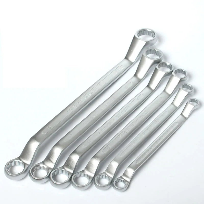 산업용 무광 미끄럼 방지 메트릭 6-32mm, 오프셋 링 스패너, 차고 작업장 도구, 양단 렌치 수공구