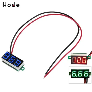 

Voltage Tester Two Lines Panel 0.36 inch LED Display Voltmeter 3-digit DC Digital Voltmeter Panel 3-30V for Testing