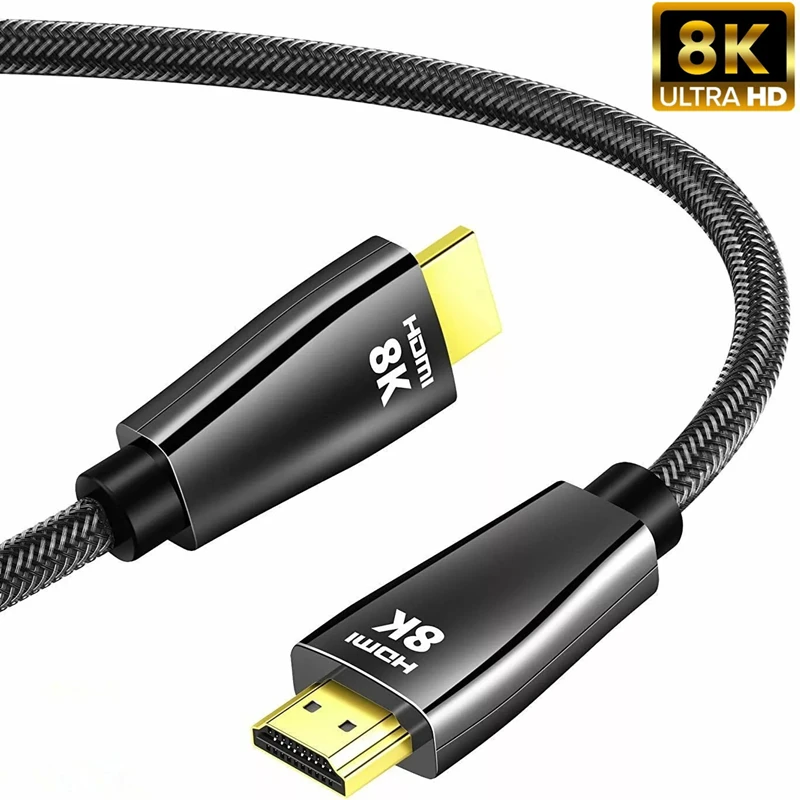 

8K HDMI Cable for Xiaomi Mi Box HDMI 2.1 Video Cable 8k 60Hz 4K 120Hz 48Gbps for PS4 PS5 Splitter Switch Box Apple TV Projector