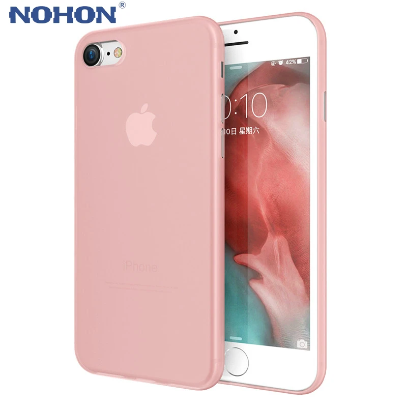 

NOHON Transparent Phone Case For iPhone XS Max XS XR X 8 7 6S 6 Plus Matte PC Cases Ultra Thin Phone Back Cover for iPhone 7