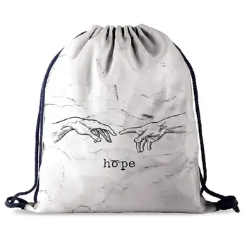 

Unisex Drawstring Bag Marble Pattern Sports Gym Daypack Swimming School Backpack Shopping Pack 2020